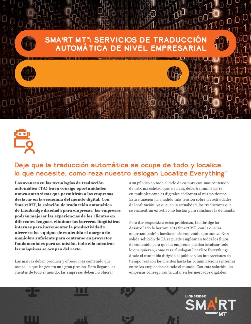 Portada del informe de la solución Smart MT™: Servicios de traducción automática de nivel empresarial