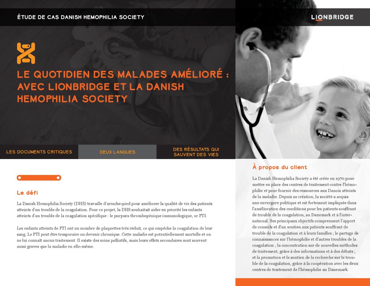 Couverture de l'étude de cas Danish Hemophilia Society