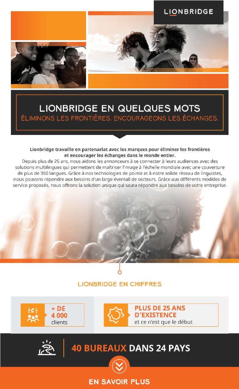 Lionbridge overview infographic - French
